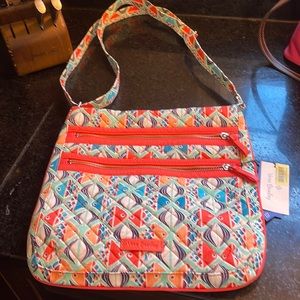 Vera Bradley iconic triple zip hipster.